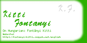 kitti fontanyi business card